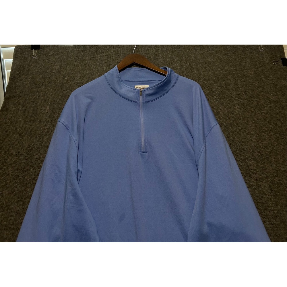 Peter millar perth 1/4 zip pullover mens blue size 4XT golf performance stretch